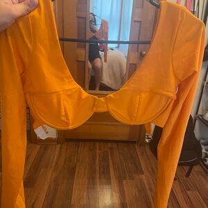 SHEIN Orange Crop Top